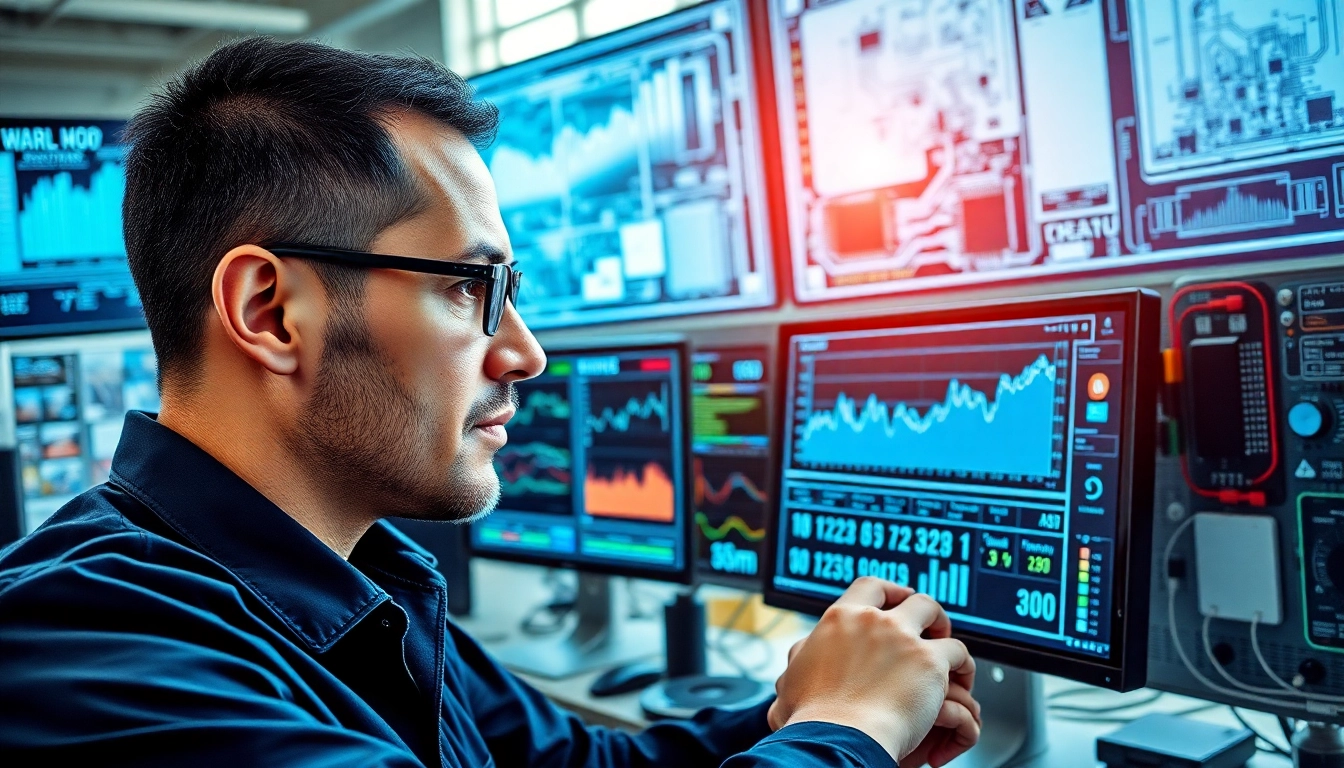 Engineer demonstrating innovative technology solutions in a modern office environment.