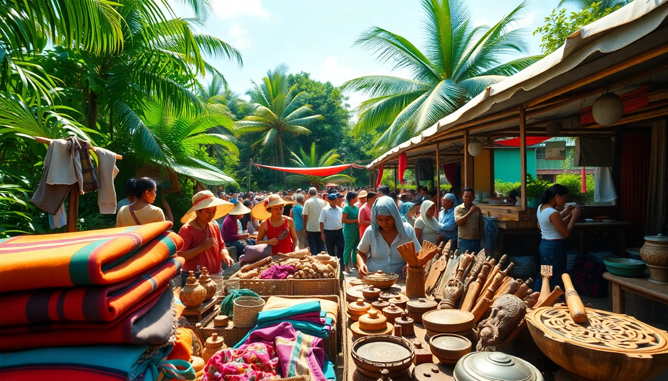 Suletoto menampilkan suasana pasar tradisional yang penuh warna dan semarak.