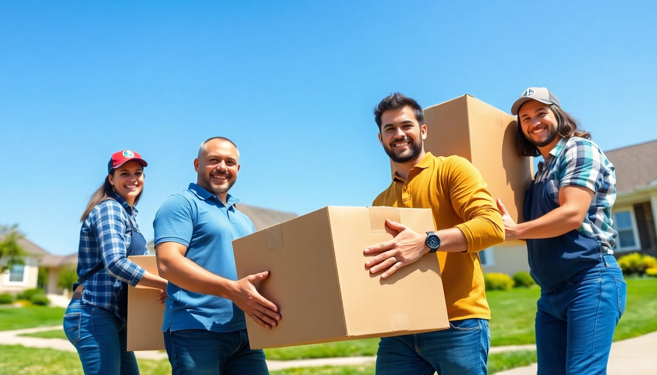 Engaged movers in Auburn expertly handling a box during a residential move.