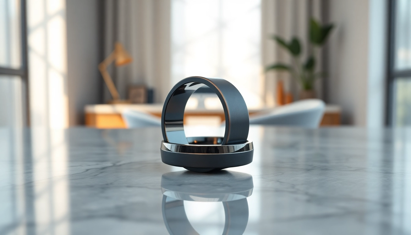 Showcasing the ringconn gen 2 smart ring with a sleek design and elegant details.