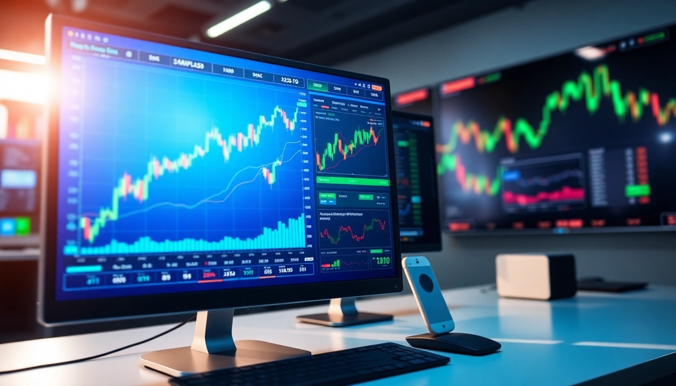 Showcasing an ai crypto trading bot interface with advanced analytics on a computer screen.
