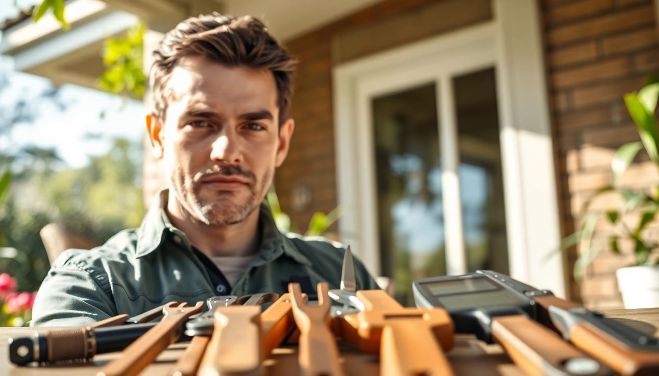 Pest control company near me technician inspecting a home for pest issues.