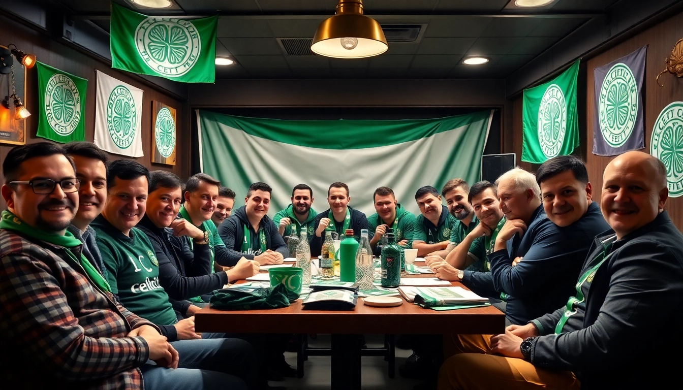 CSC Hamburg: Engaged supporters enjoying a lively meeting at a Celtic community event.