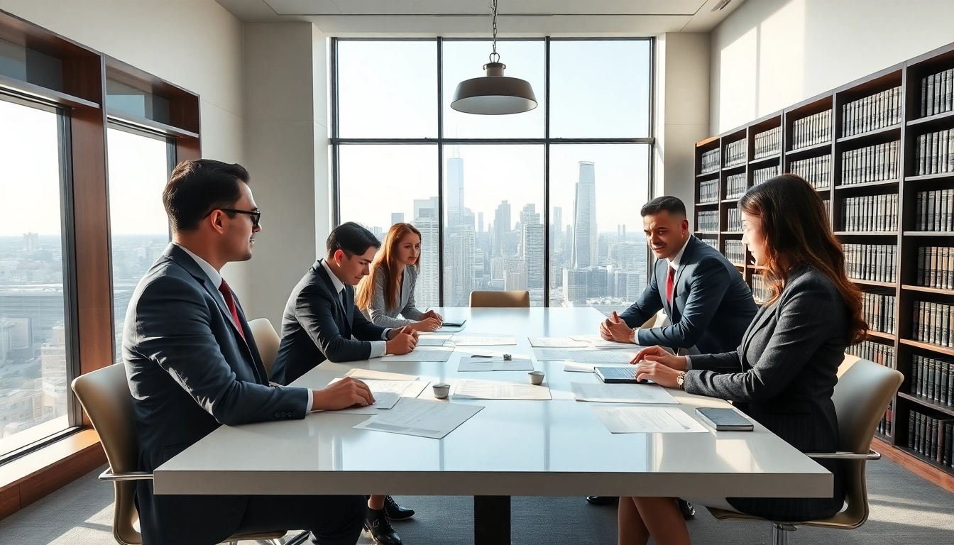 Legal Recoveries discussion among a professional team of lawyers at a conference table.