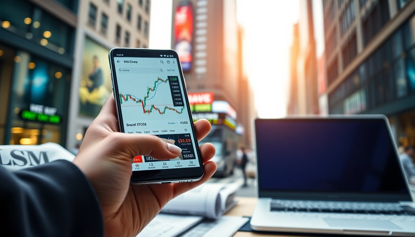 أفضل تطبيق لتداول الأسهم في المملكة العربية السعودية مع واجهة مستخدم جذابة على الهاتف الذكي.