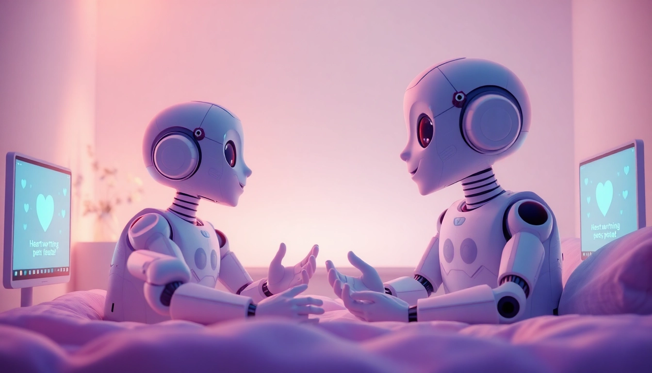 Engaging scene showcasing affectionate interactions in AI companionship, highlighting crush on ai connections.