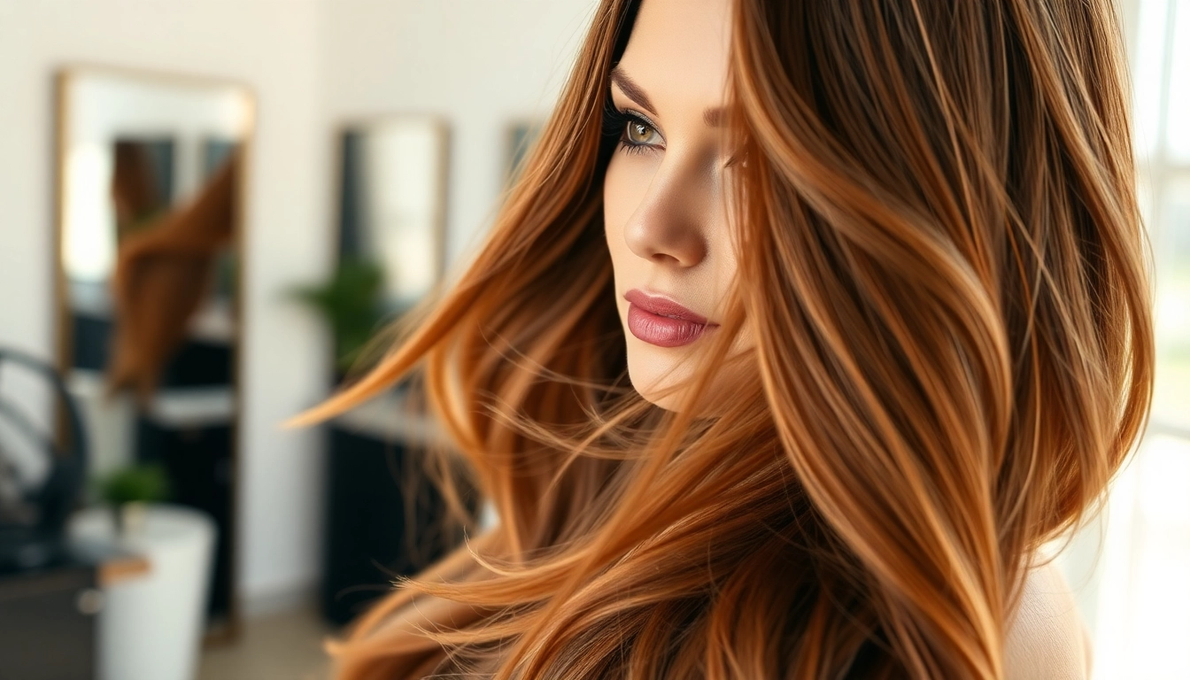 Model showcasing invisi edge clip in hair extensions seamlessly blended into her hair.