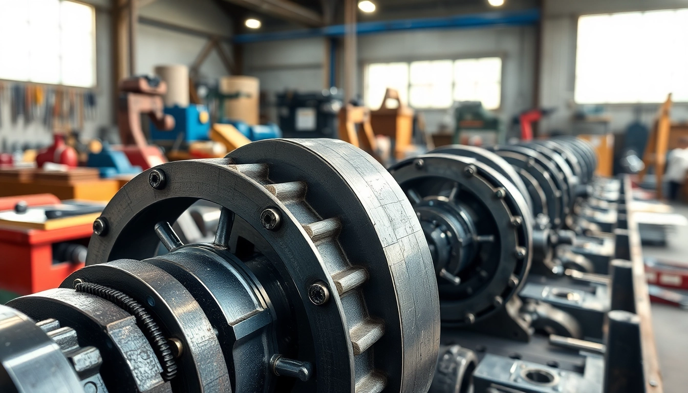 Progressive Dies showcased in a detailed metal workshop, highlighting precision engineering.