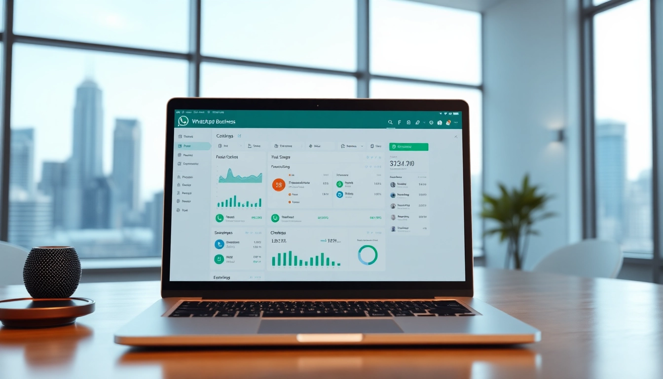 Streamlined interface of https://whatalker.com showcasing WhatsApp Business CRM features on a laptop.