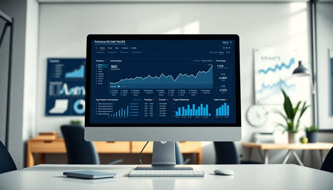 Track performance effectively with an SEO Rank Tracker dashboard in a modern workspace.