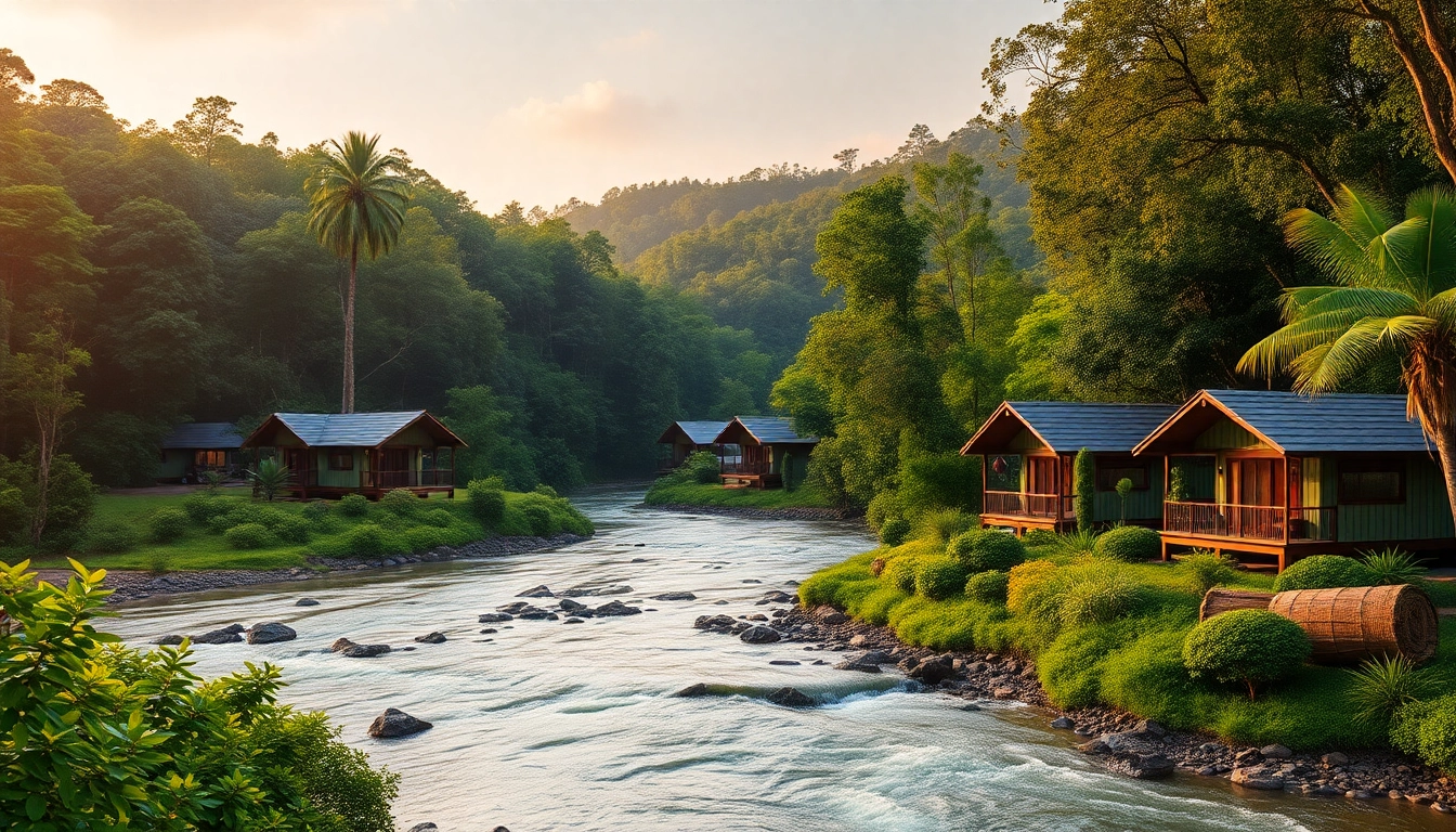 Dandeli Resorts offering serene riverfront lodges surrounded by lush teak forests and adventure activities.