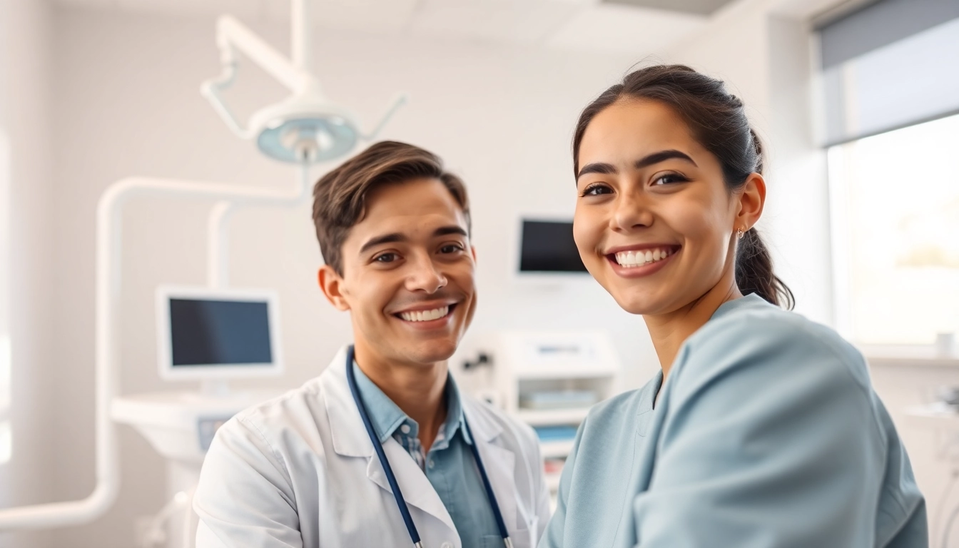 Providing orthodontic care at level orthodontics north with a friendly doctor and young patient interaction.