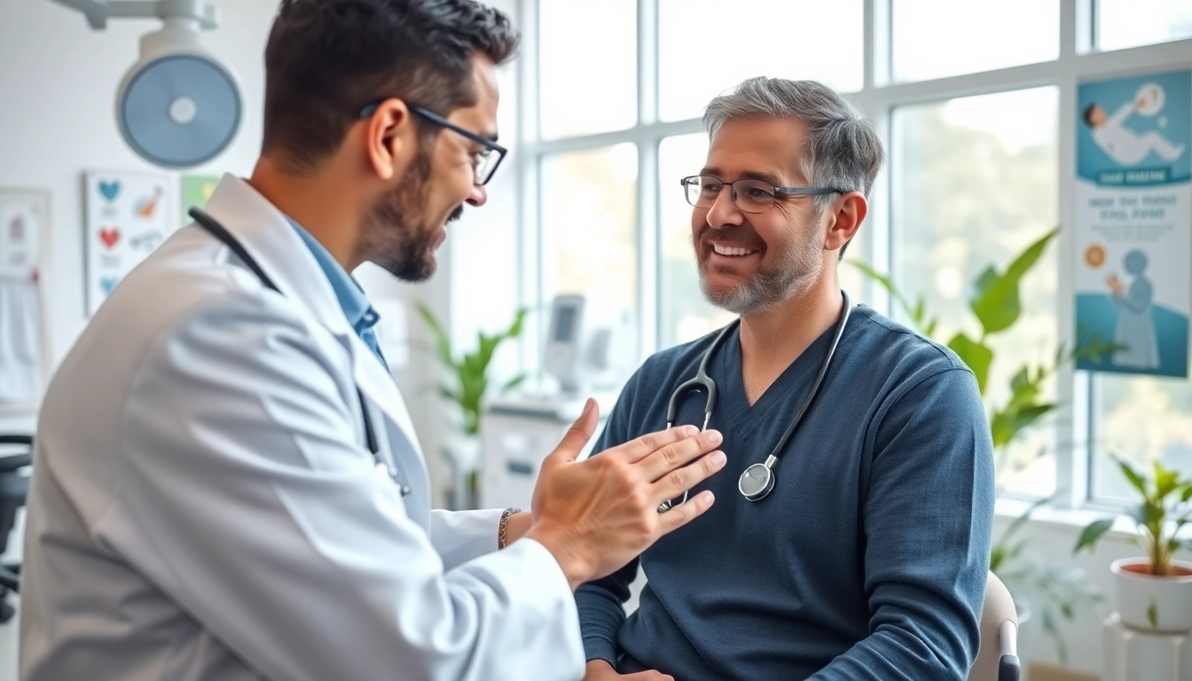 Healthcare professional engaging with a patient, emphasizing personal Health care.