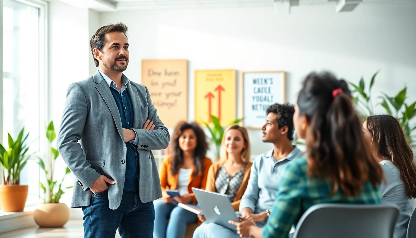 Engaging in Empowerment solutions career coaching in a bright, modern office setting.