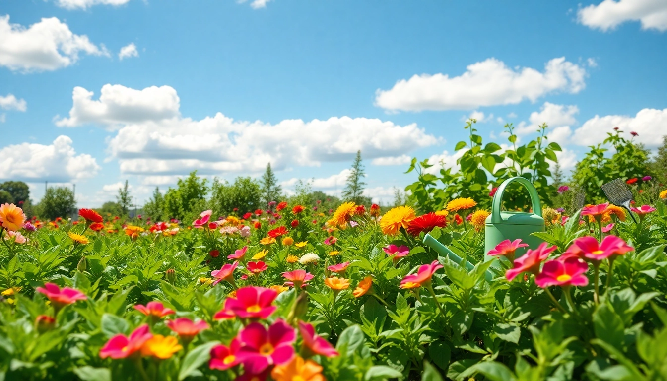 Gardening enthusiasts tending to a vibrant vegetable garden bursting with colors and life.
