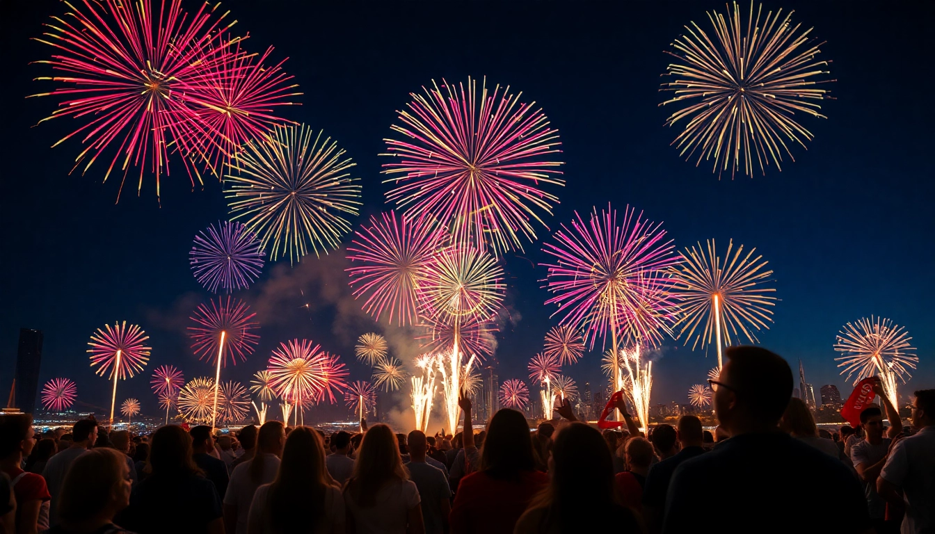 Experience the stunning firework displays at https://5starfireworks.co.uk with vibrant colors and joyous crowds.