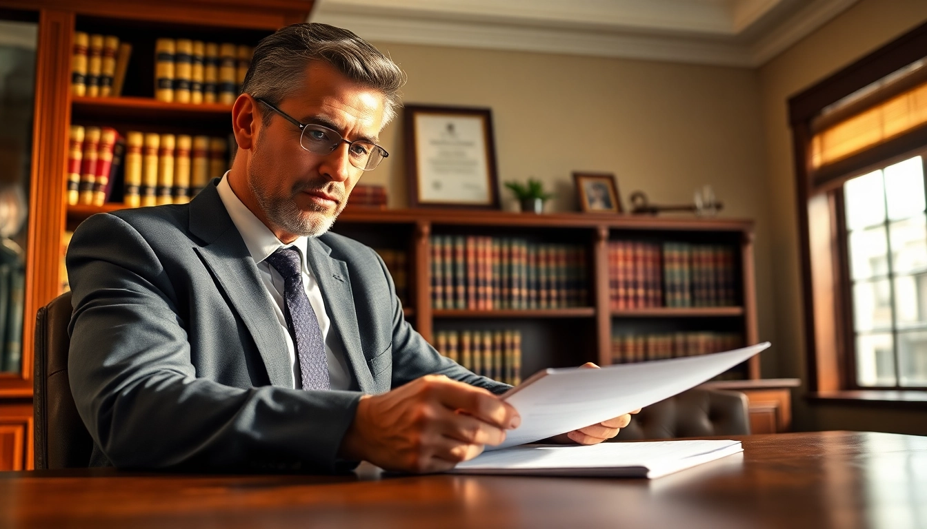 Represent a knowledgeable lawyer at https://www.fritschlawfirm.com in a sophisticated office.