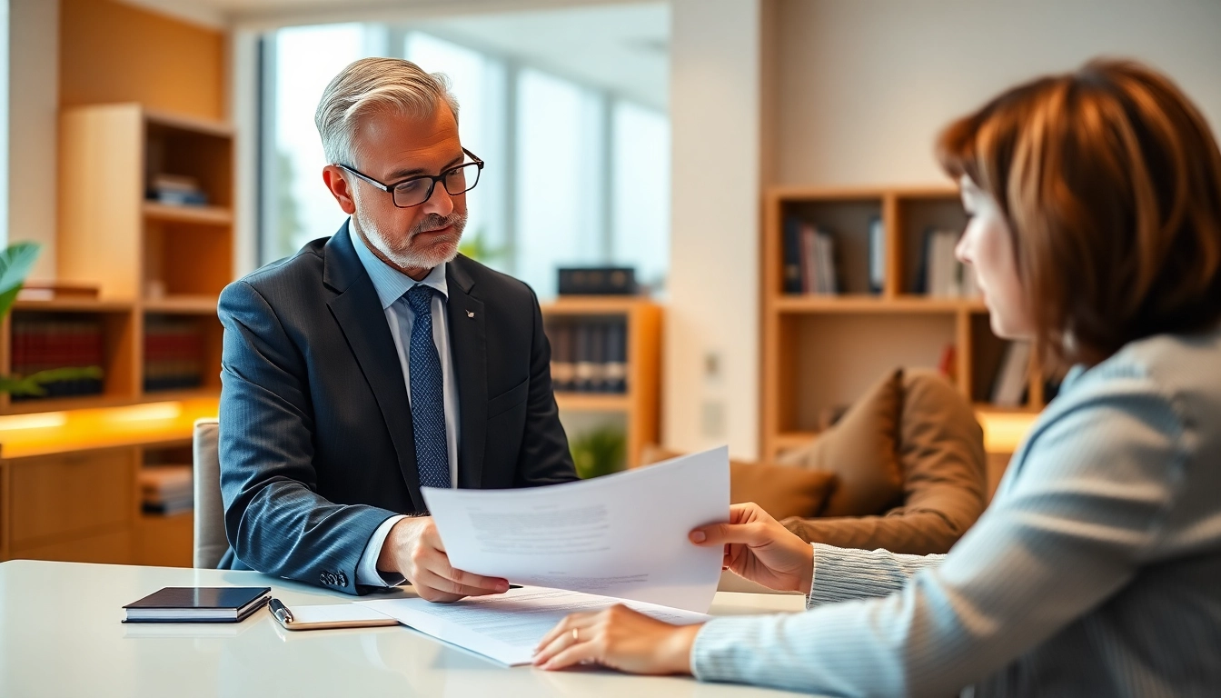 Engaging conversation between a real estate attorney and client at https://www.atlantarealestateattorney.com.
