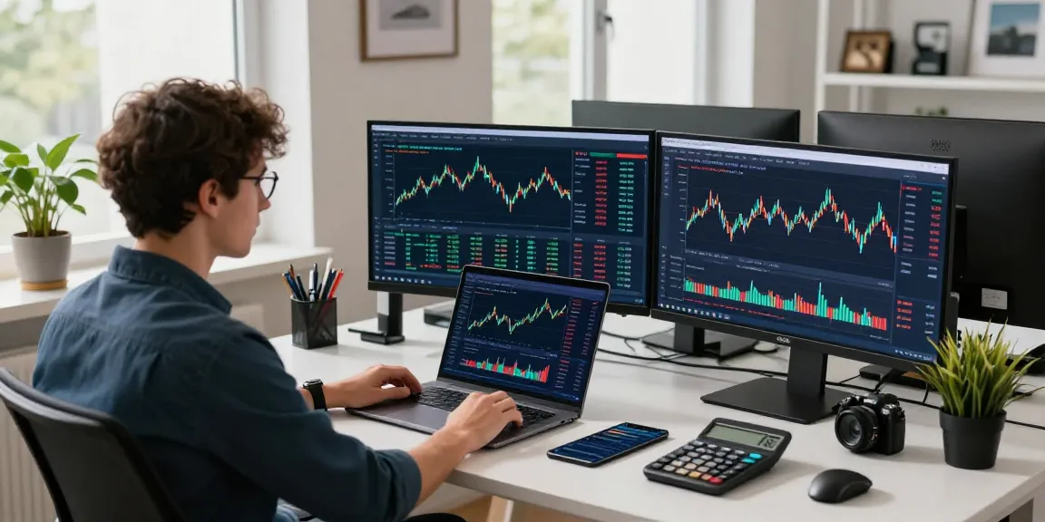 Real-time monitoring and analysis using the Germany stock backtesting API at a modern tech workspace.