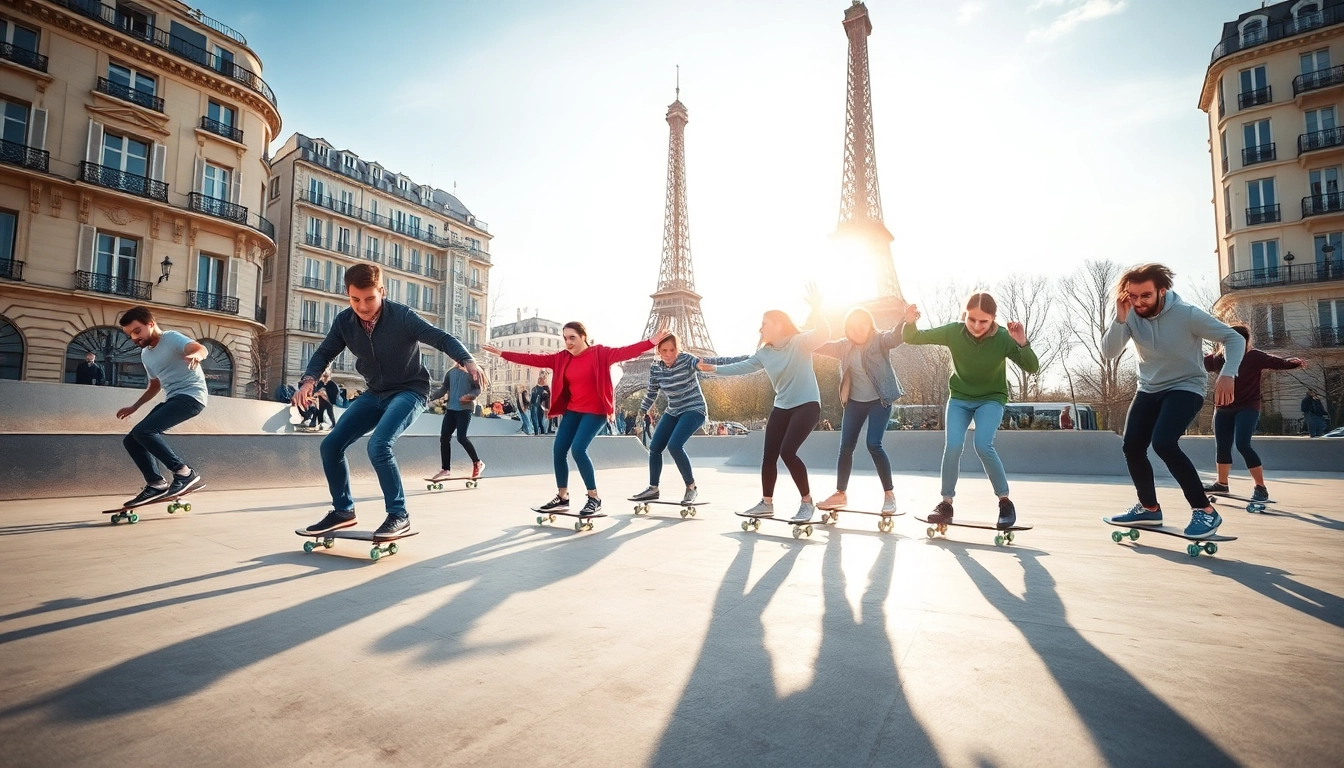 Apprenez le skate avec des cours skateboard Paris, pour débutants ou confirmés, dans une ambiance énergique.