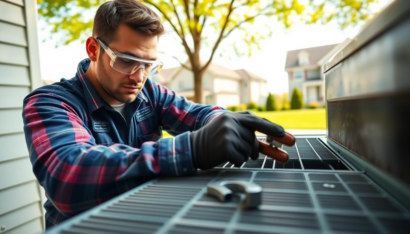HVAC repair Beekman NY technician servicing an air conditioning unit outdoors.