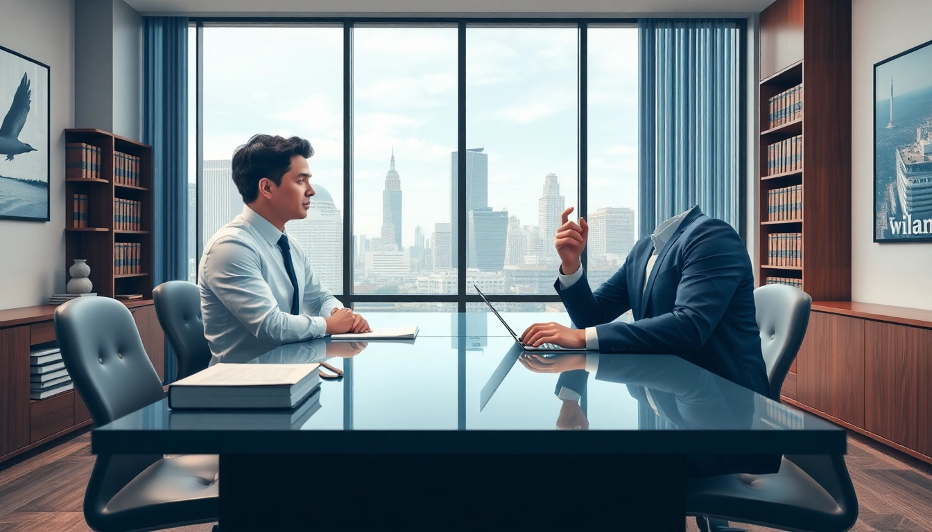 Consultation at https://www.lalitlaw.com showcasing a professional attorney assisting a client.
