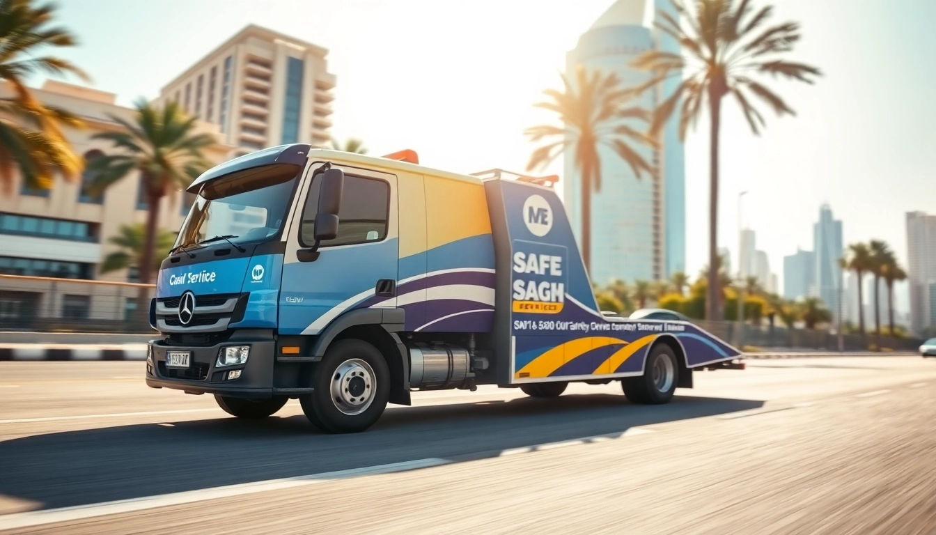 TRT Recovery UAE's expert car recovery service truck ready for action in Dubai