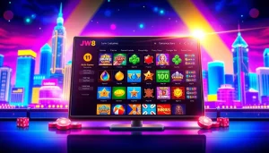 jw8 ऑनलाइन कैसीनो गेम्स का इंटरफेस, रंगीन स्लॉट गेम्स दिखा रहा है।