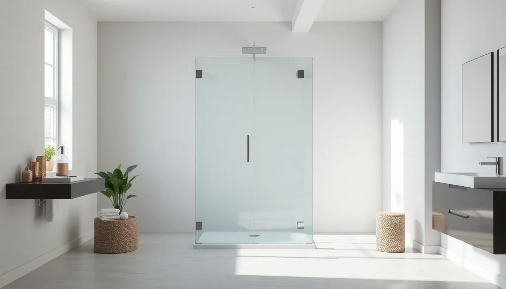 Le design moderne de la paroi de douche sirhona dans une salle de bains contemporaine illumine l'espace.