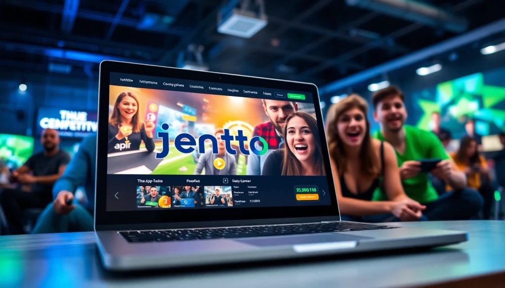 Menggambarkan jentoto platform game online dengan pemain aktif dan grafik menarik.