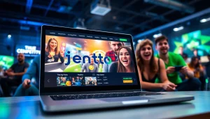 Menggambarkan jentoto platform game online dengan pemain aktif dan grafik menarik.