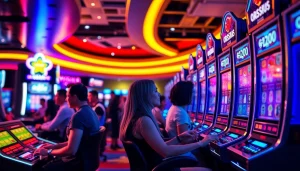 Menang besar dengan QRIS108 Slot di mesin permainan yang penuh cahaya.