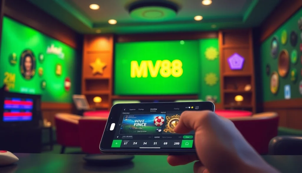 MV88 online gambling interface demonstrating secure transactions and engaging features.