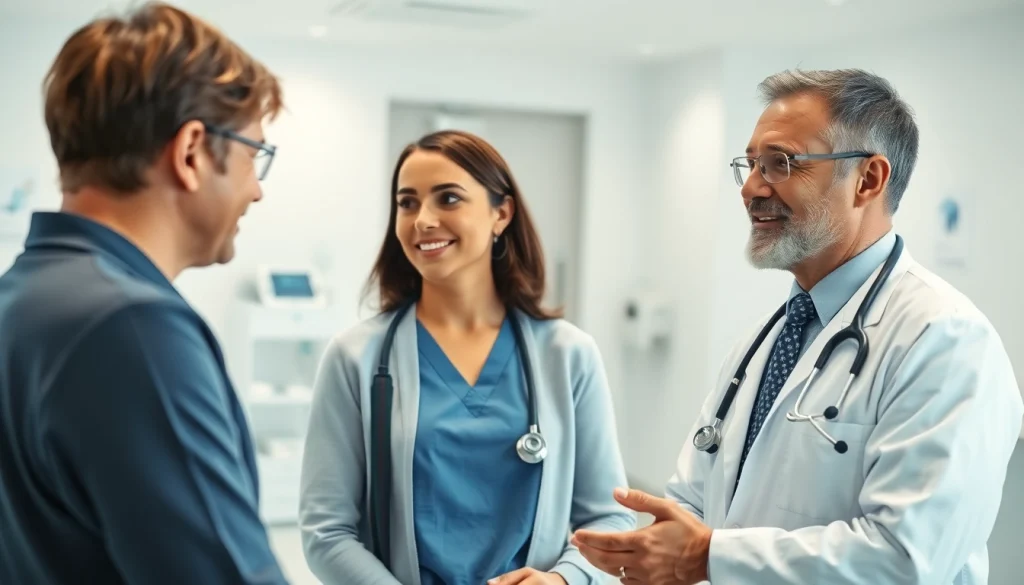 Enhance patient interaction with https://www.medexdtc.com in a modern, bright clinic atmosphere.