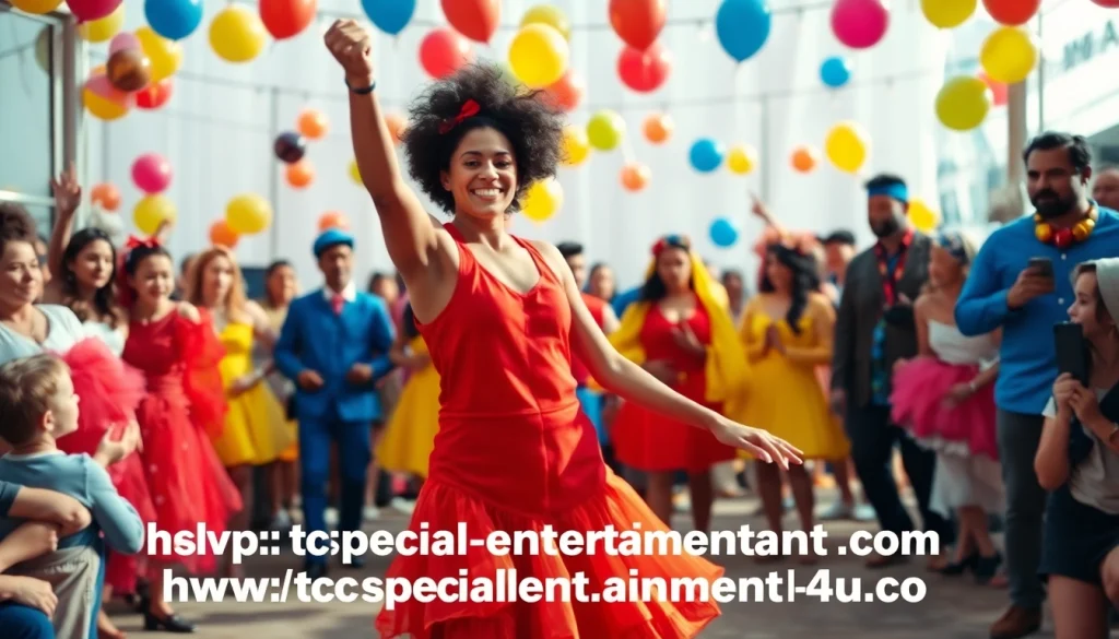 Engaging performers at https://tcspecialentertainment4u.com showcasing colorful festive celebration.