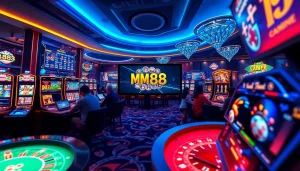 Exciting MM88 online gaming experience showcasing dynamic casino atmosphere and vibrant digital interface.