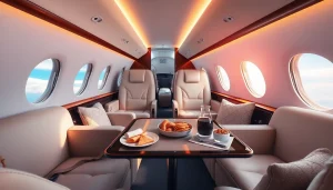 Experience luxury travel with https://flymarquis.com in a stunning private jet interior.
