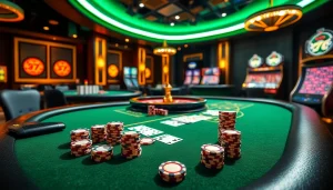 Découvrez l’action du poker à haut enjeu sur 79king, mettant en scène des tapis de poker luxueux, des machines à sous éclatantes et une rotation intense de la roue de roulette.