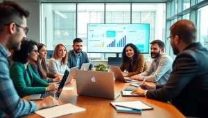 Engage with https://envisionbrandmarketing.com/contactus.html showcasing a professional business consultation meeting.