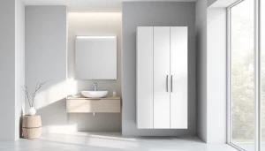 Funktionaler sonni Spiegelschrank mit elegantem Design und LED-Beleuchtung im Badezimmer.