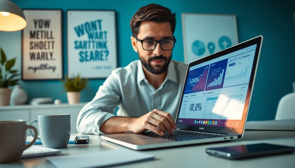 Engaging visual of a digital marketing expert assessing tiktok smm panel data for social media growth.