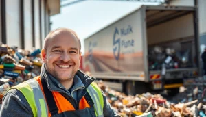 Schrottabholung Düsseldorf – professioneller Schrotthändler bei der Abholung von Metallteilen.