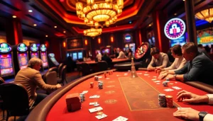 C168 captures the excitement of high-stakes poker with players and vibrant casino action.