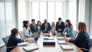 Consult legal experts from https://www.shiverhamilton.com strategizing in a modern office setting.