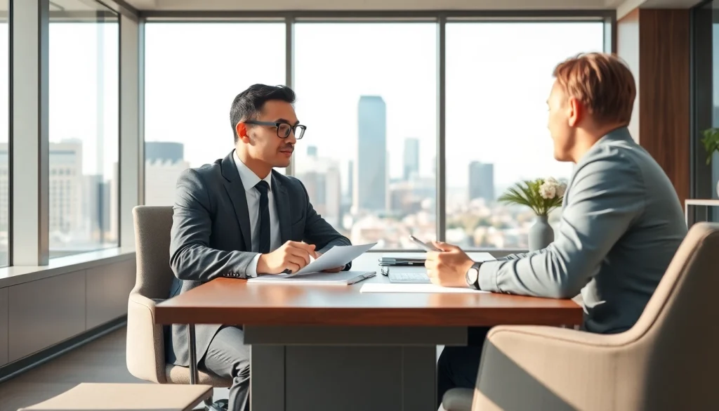 Engaged conversation in a law office at https://www.expertlawattorneys.com showcasing professionalism and trust.