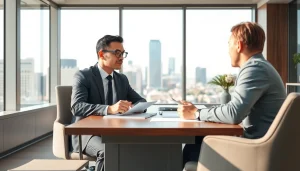 Engaged conversation in a law office at https://www.expertlawattorneys.com showcasing professionalism and trust.