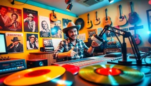 Experience live country music through the engaging atmosphere at https://mycountry955.com radio studio.