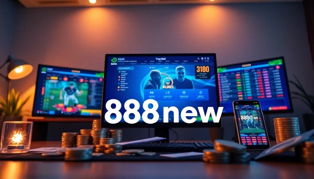 Experience the excitement of online gaming with 888new's vibrant platform interface.