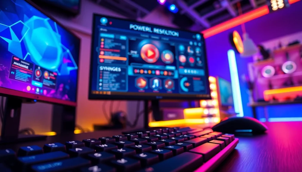 Engaging 雷电模拟器 gaming interface showcased in a vibrant gaming room setting.