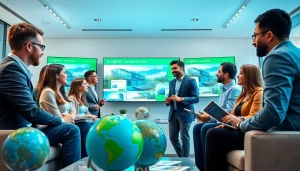 Explore the dynamic world of international real estate websites in a professional setting.